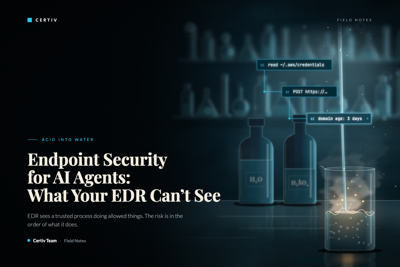 Endpoint security for AI agents: what your EDR can't see